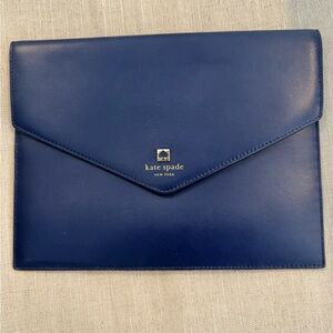 SOLD kate spade navy blue leather envelope clutch